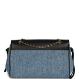 Chanel "Urban Essential" Flap Bag Blue Denim, Black Calfskin Gold Hardware - Thumbnail View 4