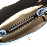 Chanel "Urban Essential" Flap Bag Blue Denim, Black Calfskin Gold Hardware - Thumbnail View 8