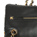 Chanel Maxi Leopard Print "Souplissimo" Small Flap Bag Brown, Black, White Tweed, Mixed Fibers Gold Hardware - Thumbnail View 8