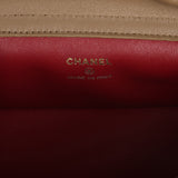 Chanel Drawstring Clutch Bag with Leather Strap Dark Khaki Lambskin Gold Hardware - Thumbnail View 9