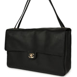 Chanel Maxi "Souplissimo" Large Flap Bag Black Grained Calfskin Gold Hardware - Thumbnail View 5