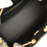 Chanel Mini 25 Hobo Bag Black, White, Gold Tweed Boucle Gold Hardware - Thumbnail View 8