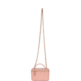 Chanel Small Top Handle Vanity Case Light Pink Croc Embossed Calfskin Gold Hardware - Thumbnail View 7