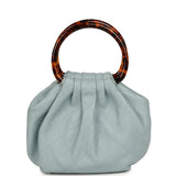 Chanel Small Pouch Light Blue Calfskin Tortoiseshell Hardware - Thumbnail View 4