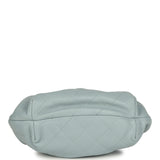 Chanel Small Pouch Light Blue Calfskin Tortoiseshell Hardware - Thumbnail View 6