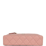 Chanel Top Handle Long Vanity Case with Chain Pink Caviar Light Gold Hardware - Thumbnail View 6