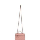 Chanel Top Handle Long Vanity Case with Chain Pink Caviar Light Gold Hardware - Thumbnail View 7
