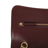 Chanel Maxi "Souplissimo" Small Flap Bag Burgundy Suede Gold Hardware - Thumbnail View 8