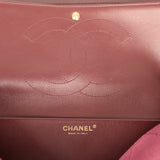 Chanel Maxi "Souplissimo" Small Flap Bag Burgundy Suede Gold Hardware - Thumbnail View 10