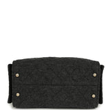 Chanel Small 25 Hobo Bag Dark Grey Wool Felt Gold Hardware - Thumbnail View 7