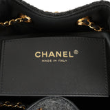 Chanel Small 25 Hobo Bag Dark Grey Wool Felt Gold Hardware - Thumbnail View 9