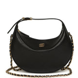 Chanel Top Handle Soft Hobo with Chain Black Lambskin Gold Hardware - Thumbnail View 1