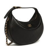 Chanel Top Handle Soft Hobo with Chain Black Lambskin Gold Hardware - Thumbnail View 2