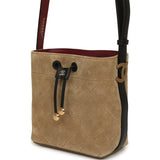Chanel "CC Loop" Bucket Bag with Leather Strap Dark Beige Suede, Black Leather Gold Hardware - Thumbnail View 5