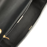 Chanel Medium Flap Bag Black Shiny Lambskin Antique Gold Hardware - Thumbnail View 8