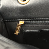 Chanel Medium Flap Bag Black Shiny Lambskin Antique Gold Hardware - Thumbnail View 10