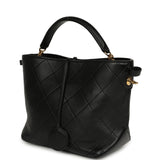 Pre-owned Chanel Top Handle Bucket Bag Black Calfskin Gold Hardware - Thumbnail View 3
