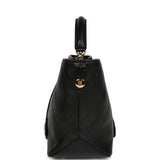 Pre-owned Chanel Top Handle Bucket Bag Black Calfskin Gold Hardware - Thumbnail View 4