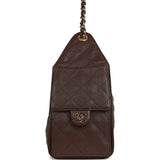 Chanel Small 25 Hobo Bag Dark Brown Caviar Gold Hardware - Thumbnail View 3