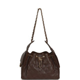 Chanel Small 25 Hobo Bag Dark Brown Caviar Gold Hardware - Thumbnail View 6