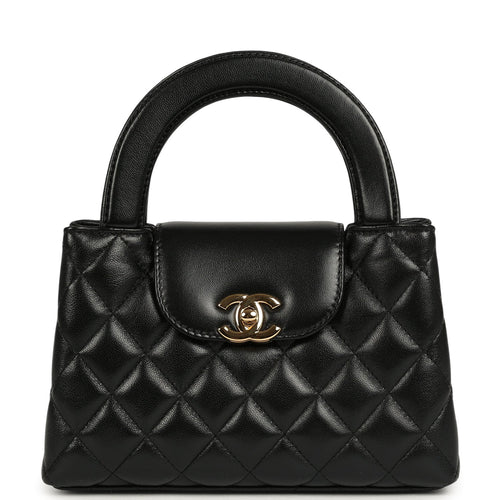 Chanel Small Kelly Shopper Black Shiny Lambskin Gold Hardware