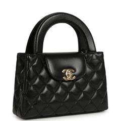 Chanel Small Kelly Shopper Black Shiny Lambskin Gold Hardware