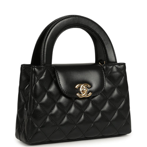 Chanel Small Kelly Shopper Black Shiny Lambskin Gold Hardware