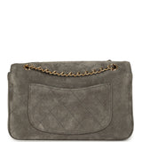 Chanel Mini "Souplissimo" Flap Bag Dark Grey Suede Gold Hardware - Thumbnail View 4