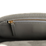 Chanel Mini "Souplissimo" Flap Bag Dark Grey Suede Gold Hardware - Thumbnail View 11