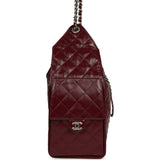 Chanel Medium 25 Hobo Bag Dark Burgundy Shiny Crumpled Calfskin Silver Hardware - Thumbnail View 3