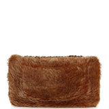 Chanel Maxi "Souplissimo" Small Flap Bag Brown Shearling Lambskin Gold Hardware - Thumbnail View 4