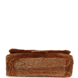Chanel Maxi "Souplissimo" Small Flap Bag Brown Shearling Lambskin Gold Hardware - Thumbnail View 6