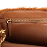 Chanel Maxi "Souplissimo" Small Flap Bag Brown Shearling Lambskin Gold Hardware - Thumbnail View 11