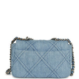 Chanel Medium 19 Flap Light Blue Denim Mixed Metal Hardware - Thumbnail View 4