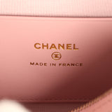 Chanel Mini Timeless Classic Barrel Bag with Chain Pink Shiny Caviar Light Gold Hardware - Thumbnail View 10