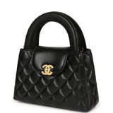 Chanel Small Kelly Shopper Black Shiny Lambskin Brushed Gold Hardware - Thumbnail View 5
