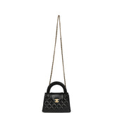 Chanel Small Kelly Shopper Black Shiny Lambskin Brushed Gold Hardware - Thumbnail View 7