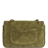 Chanel Mini "Souplissimo" Flap Bag Khaki Suede Gold Hardware - Thumbnail View 4