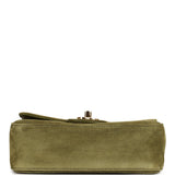 Chanel Mini "Souplissimo" Flap Bag Khaki Suede Gold Hardware - Thumbnail View 6