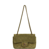 Chanel Mini "Souplissimo" Flap Bag Khaki Suede Gold Hardware - Thumbnail View 7