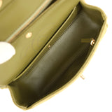 Chanel Mini "Souplissimo" Flap Bag Khaki Suede Gold Hardware - Thumbnail View 10