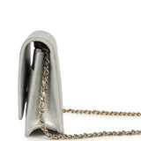 Chanel Wallet On Chain WOC Silver Metallic Lizard Embossed Calfskin Light Gold Hardware - Thumbnail View 4