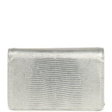 Chanel Wallet On Chain WOC Silver Metallic Lizard Embossed Calfskin Light Gold Hardware - Thumbnail View 3