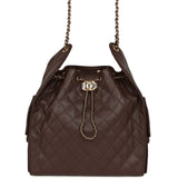 Chanel Medium 25 Hobo Bag Dark Brown Caviar Gold Hardware - Thumbnail View 1