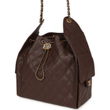 Chanel Medium 25 Hobo Bag Dark Brown Caviar Gold Hardware - Thumbnail View 5