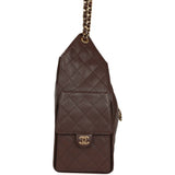 Chanel Medium 25 Hobo Bag Dark Brown Caviar Gold Hardware - Thumbnail View 3
