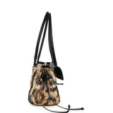 Chanel Small Leopard Print "Urban Essential" East West Shopping Tote Black Calfskin, Brown, Black, White Tweed, Mixed Fibers Gold Hardware - Thumbnail View 3