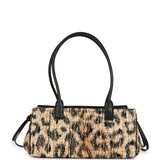 Chanel Small Leopard Print "Urban Essential" East West Shopping Tote Black Calfskin, Brown, Black, White Tweed, Mixed Fibers Gold Hardware - Thumbnail View 4