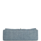 Chanel Maxi "Souplissimo" Large Flap Bag Blue Denim Gold Hardware - Thumbnail View 6