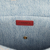 Chanel Maxi "Souplissimo" Large Flap Bag Blue Denim Gold Hardware - Thumbnail View 9